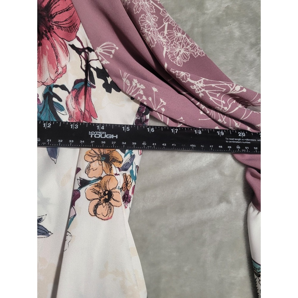 White House Black Market Satin Floral Off The Shoulder Blouse Size M Feminine - Picture 4 of 10